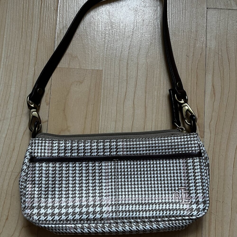 Y2K Ralph Lauren Houndstooth Shoulder Bag